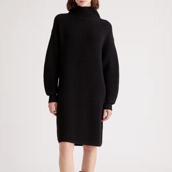 NWT Quince Australian Merino Wool Relaxed Turtleneck Sweater Dress Sz S - Picture 1 of 5